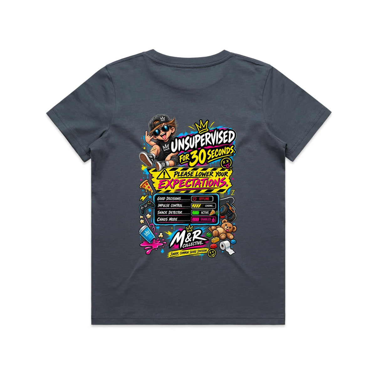 M&R Collective — Unsupervised for 30 Seconds Kids Tee