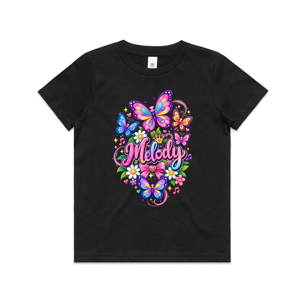 Melody Butterfly Tee- Youth Staple Tee