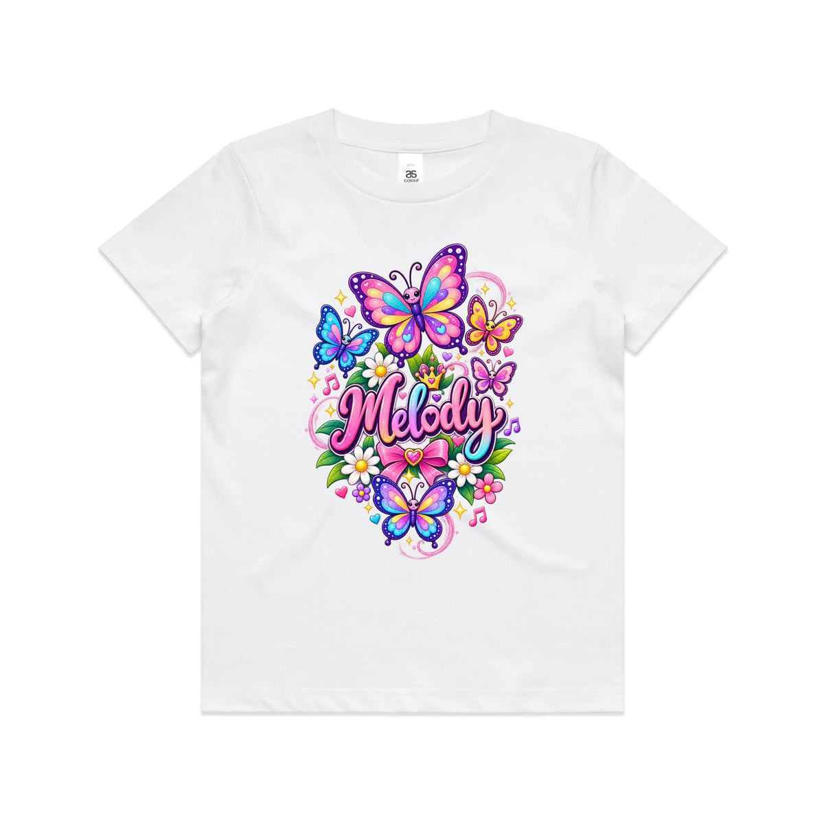 Melody Butterfly Tee- Youth Staple Tee