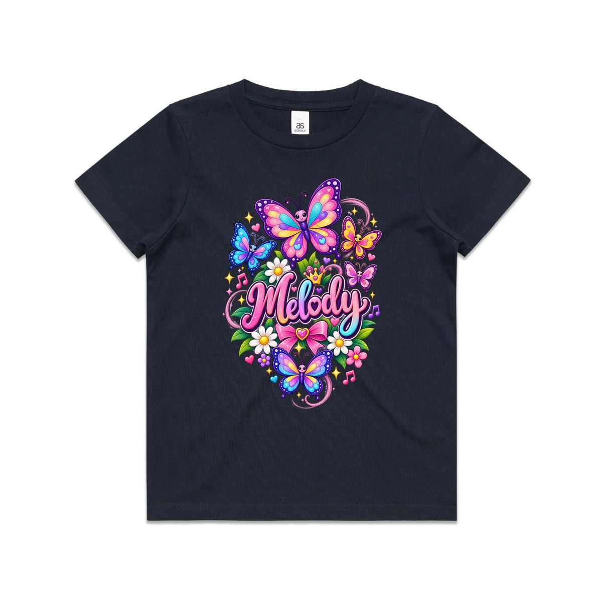 Melody Butterfly Tee- Youth Staple Tee