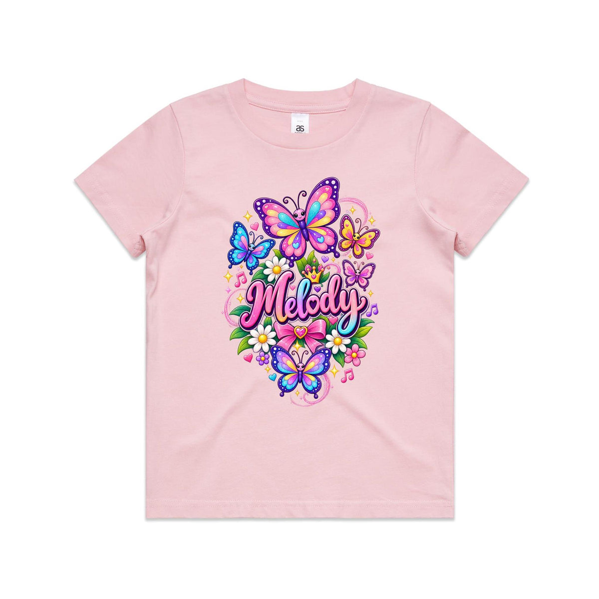 Melody Butterfly Tee- Youth Staple Tee