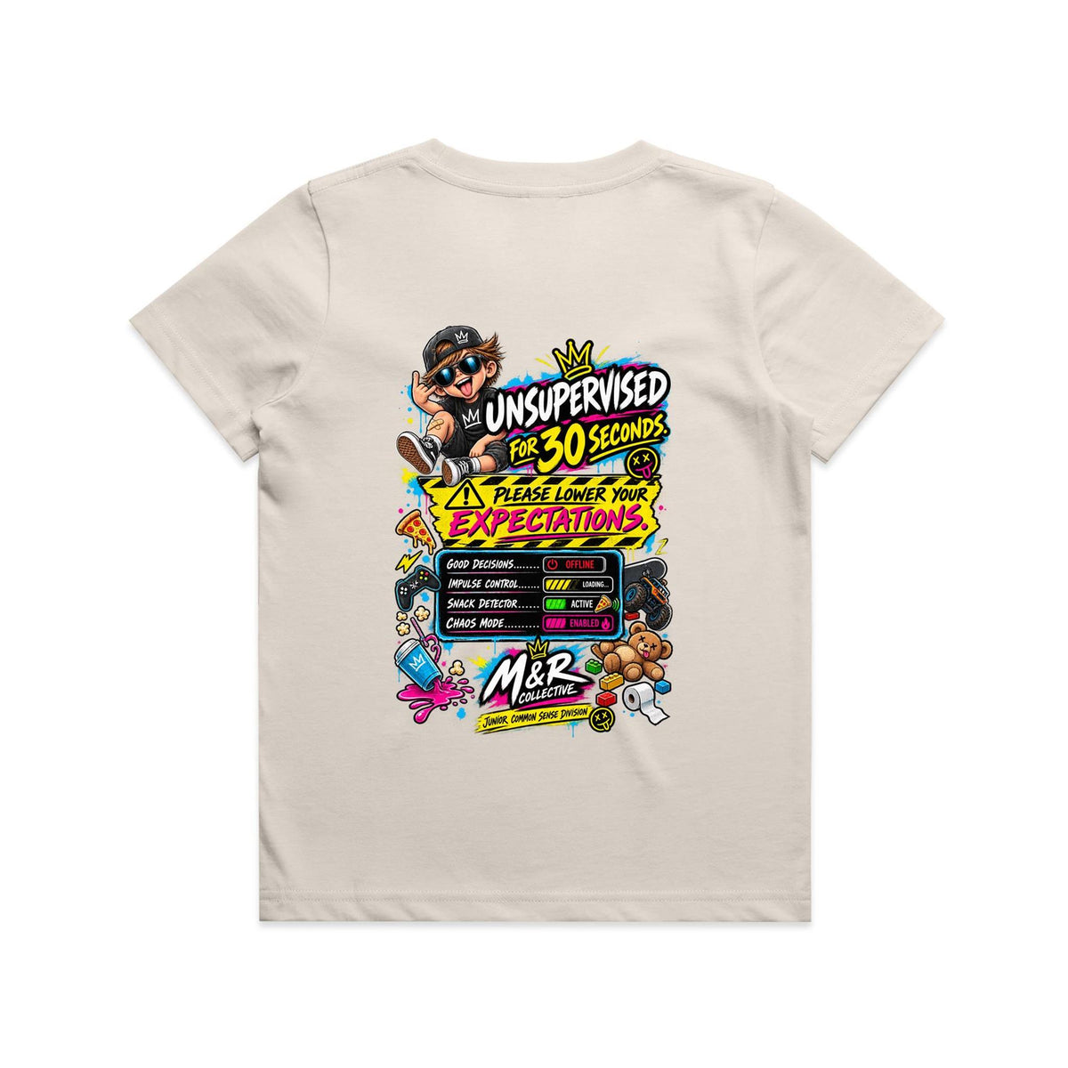 M&R Collective — Unsupervised for 30 Seconds Kids Tee