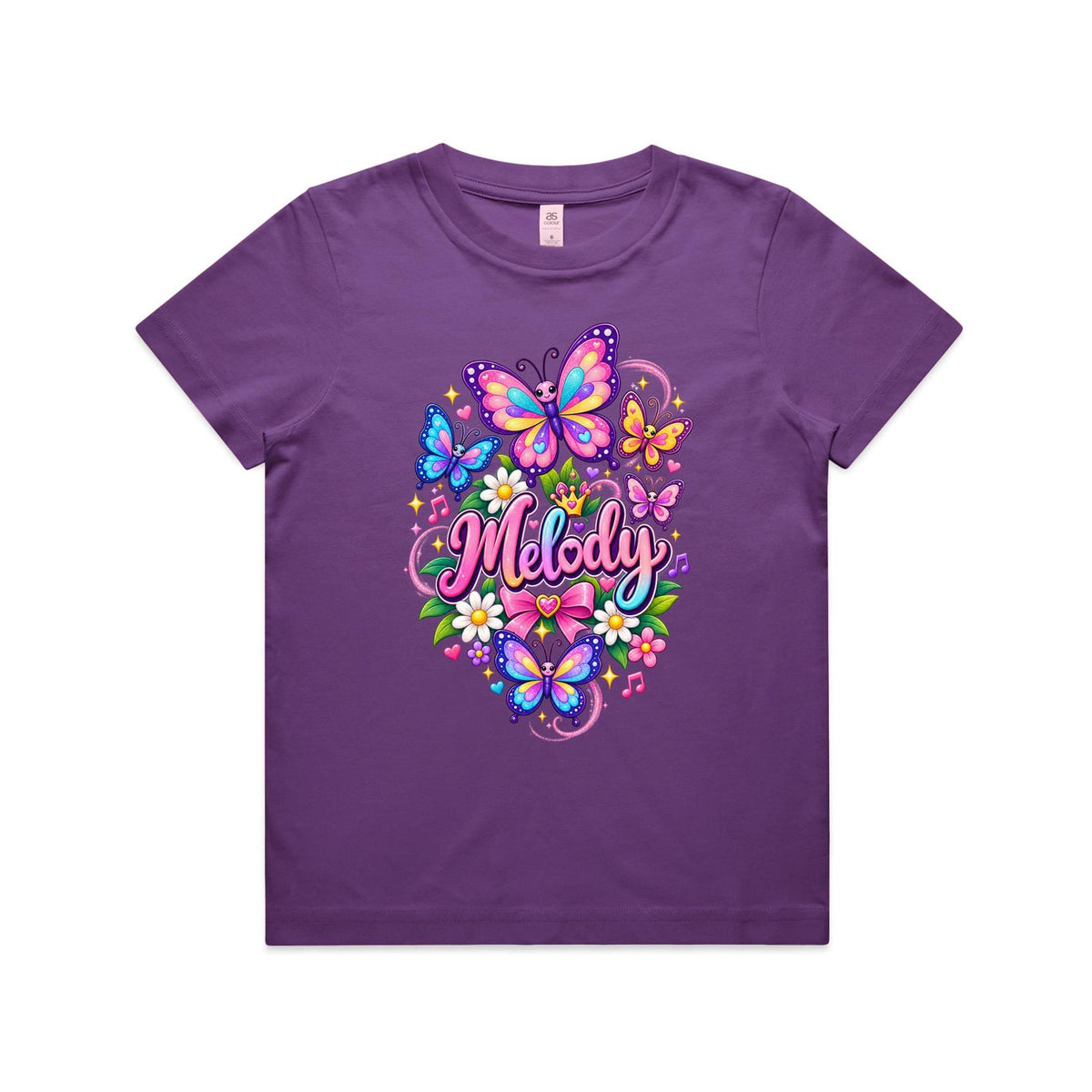 Melody Butterfly Tee- Youth Staple Tee
