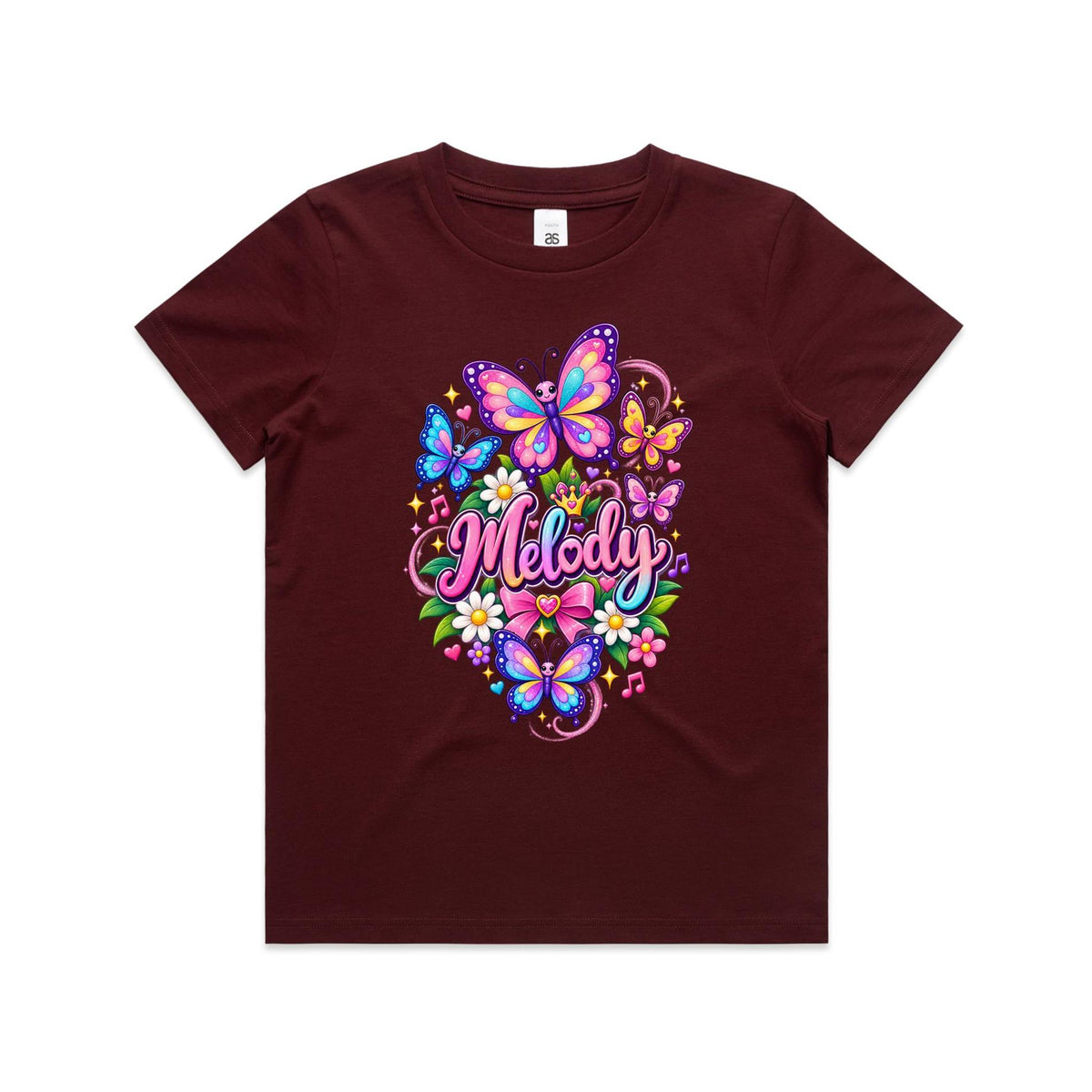 Melody Butterfly Tee- Youth Staple Tee