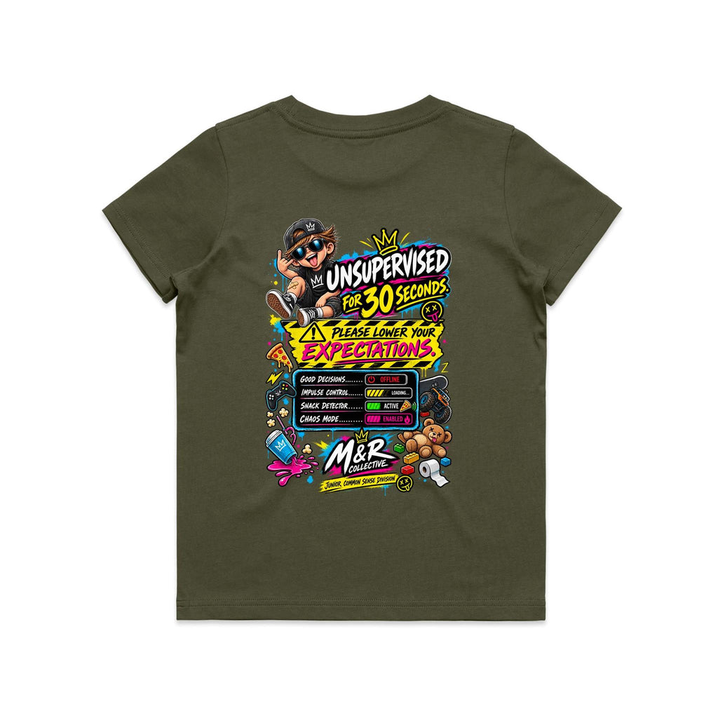 M&R Collective — Unsupervised for 30 Seconds Kids Tee